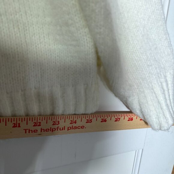 Lucky Brand Fairisle Turtleneck Sweater Wool White Red Blue Size XXL Knit - Picture 7 of 13